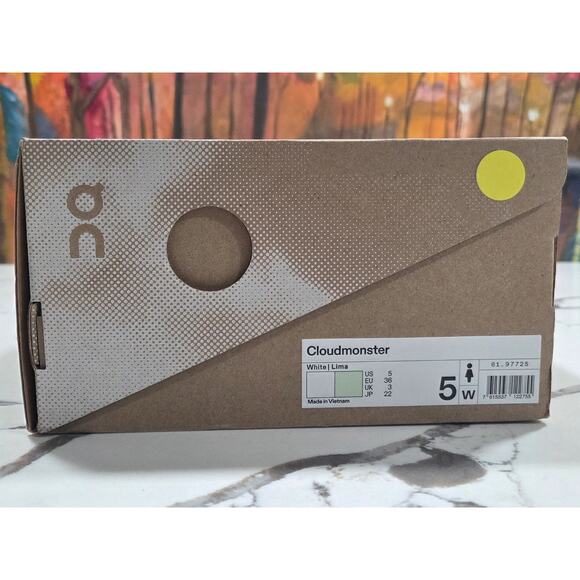 On Running Cloudmonster White Lima Size 5 Women's 61.97725 - Picture 7 of 7